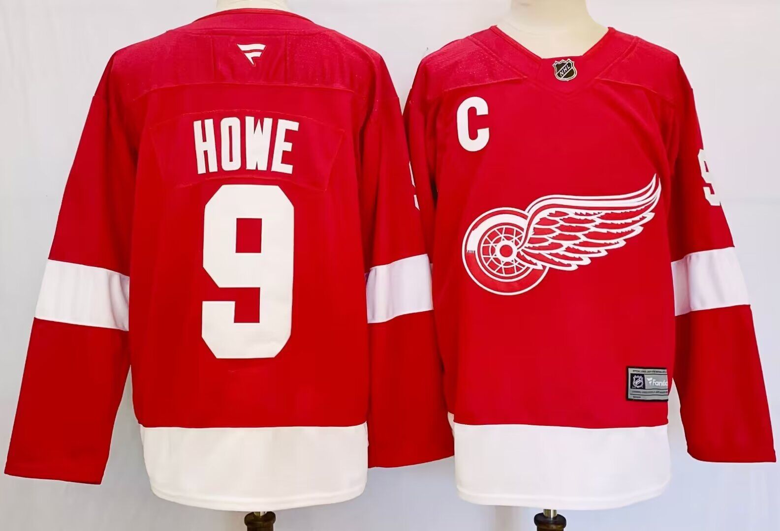 2024 Adidas Detroit Red Wings #9 Gordie Howe Red Home Authentic Women Stitched NHL Jersey